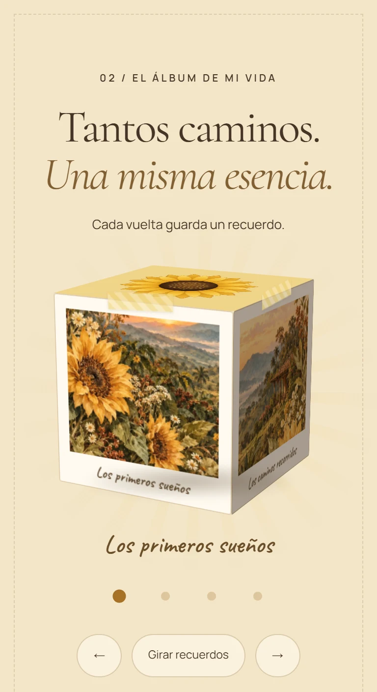 Cubo de recuerdos familiares